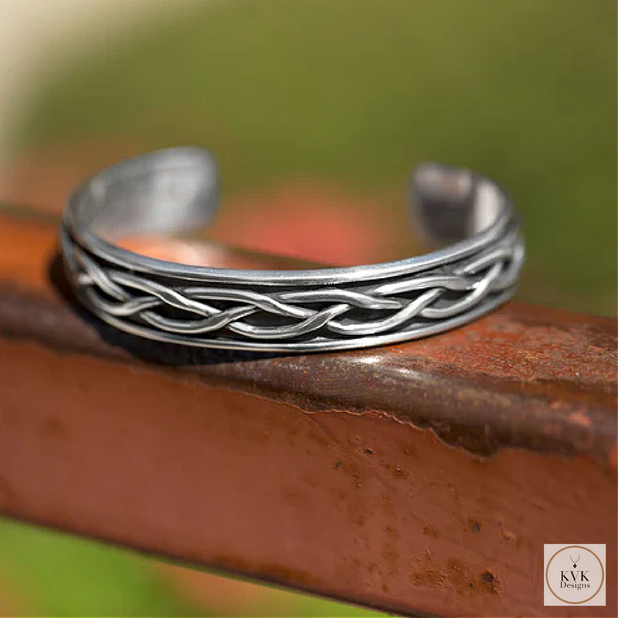 Men's Silver Design Stamped Cuff Bracelet – LynnToddDesigns