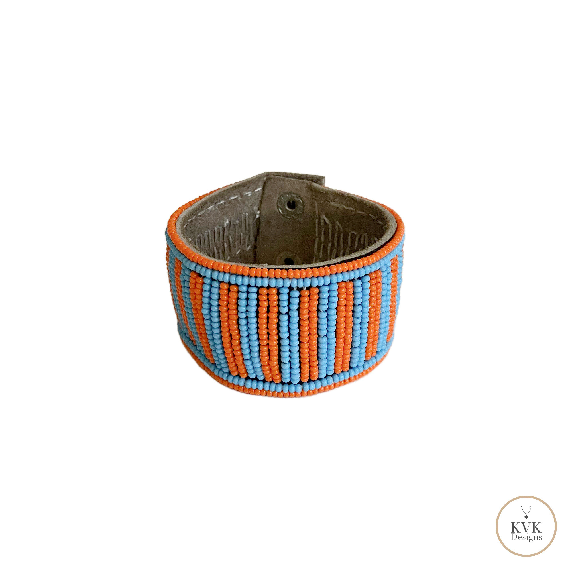 Maasai Beaded Cuff Bracelet - Handcrafted Natural Stone Jewelry
