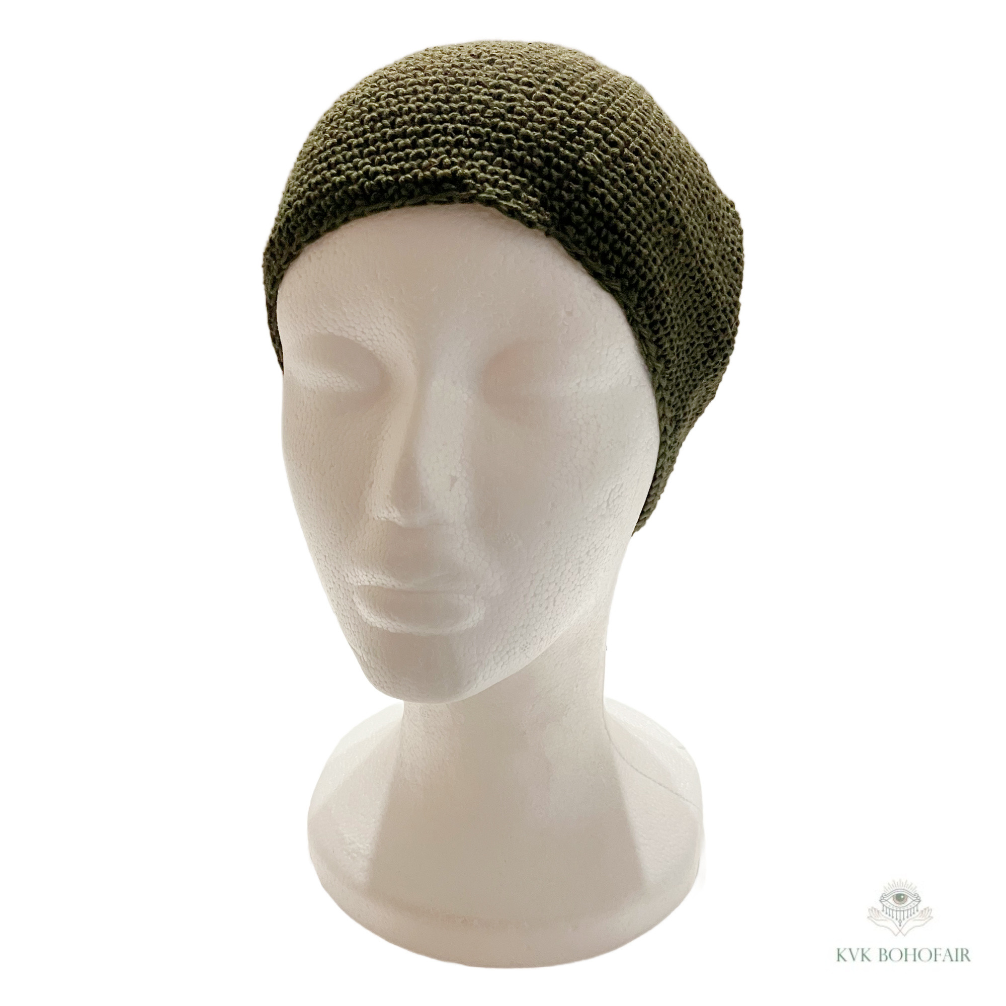 Olive Green Kufi Skull Cap