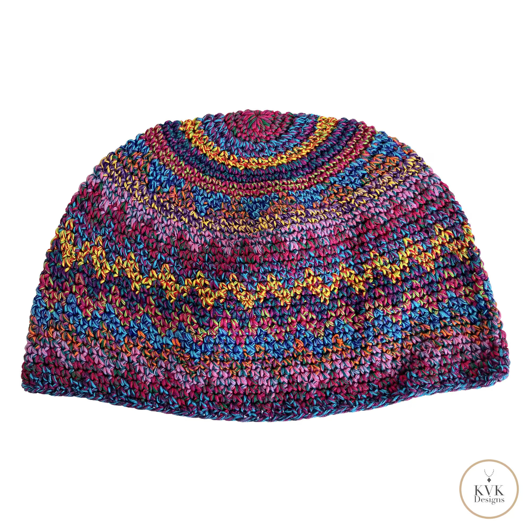 Multi-Color Zig Zag Kufi Skull Cap