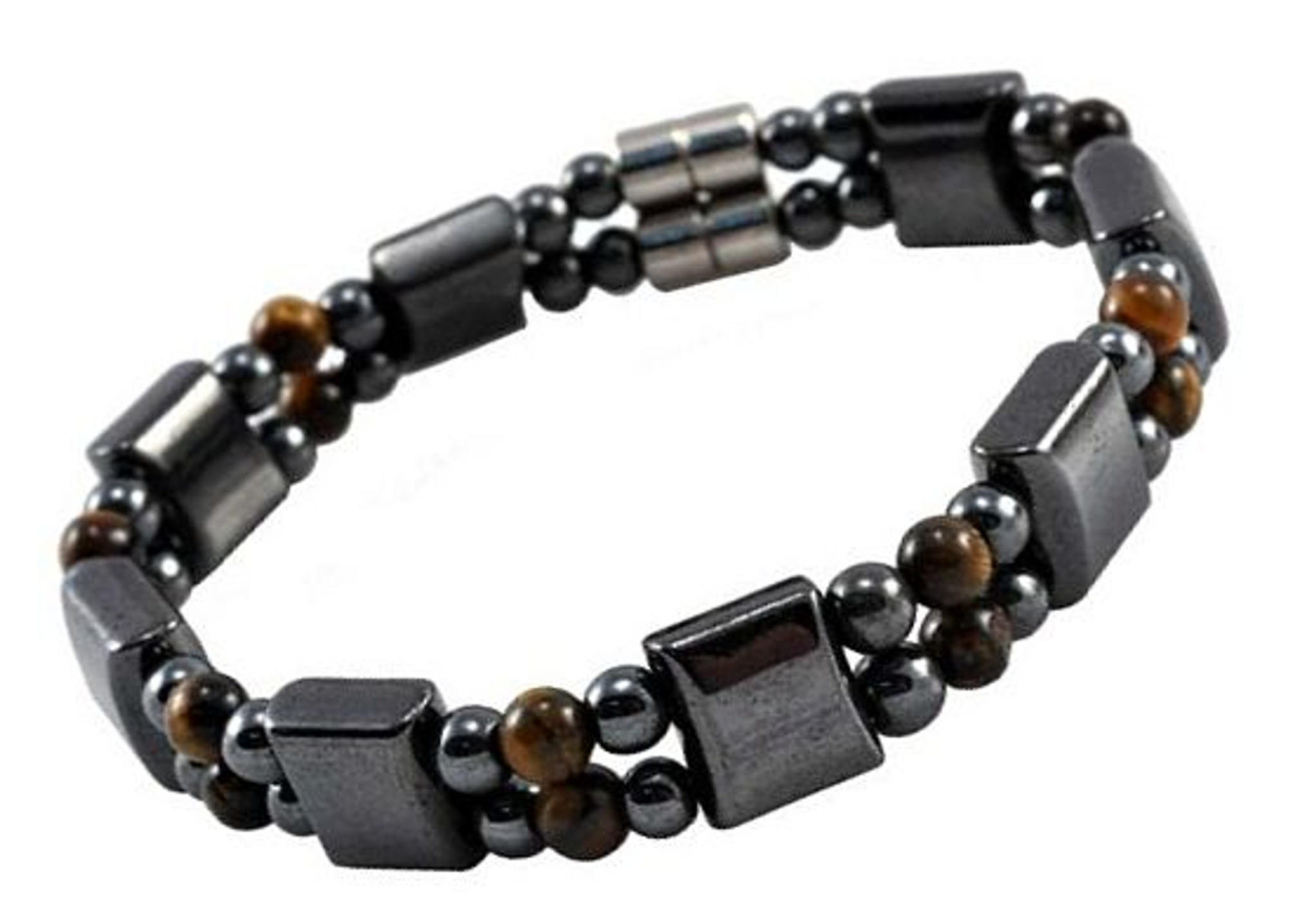 Men's Hematite Double Bead Bracelet | Hematite Bracelet for Men