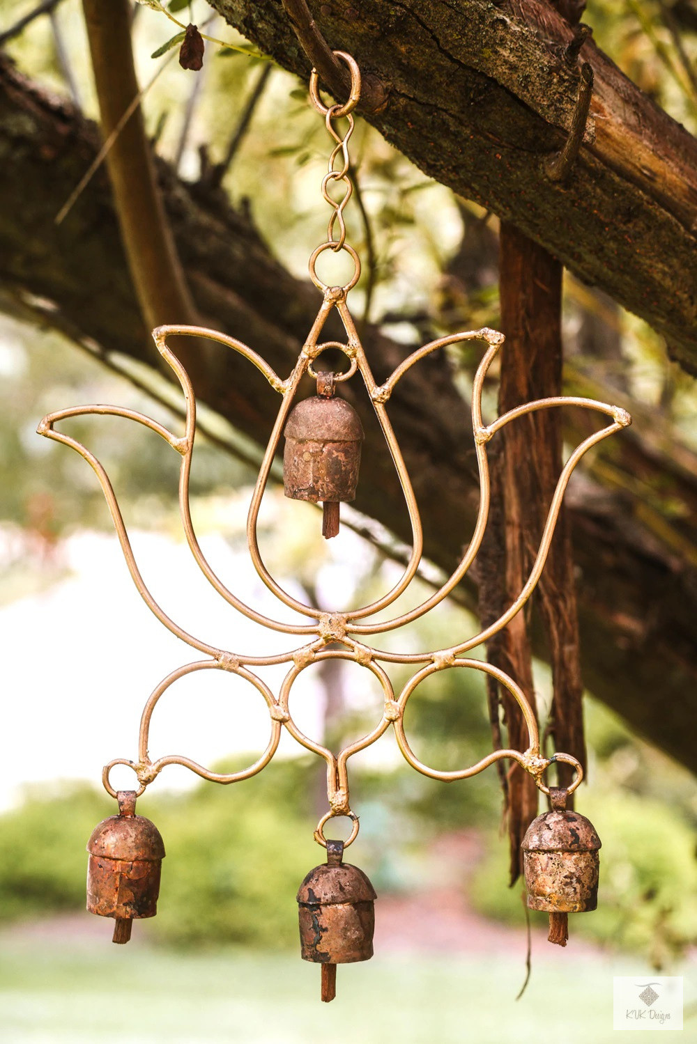 Lotus Flower Wind Chime, Chimes Handcrafted Natural Stone Jewelry