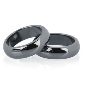 6mm Dome Hematite Ring
