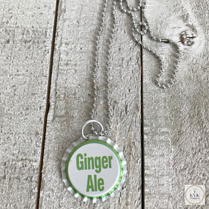 'Ginger Ale' Vintage Bottle Cap Necklace