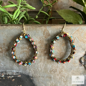 Colorful Teardrop Beaded Earrings Colorful Teardrop Beaded Earrings