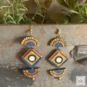 Handcrafted Clay Chandelier Earrings Handcrafted Clay Chandelier Earrings