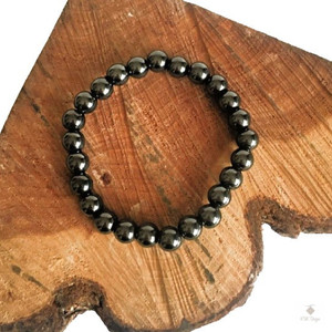 8mm Hematite Bead Stretch Bracelet