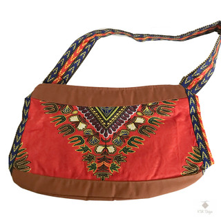 Printed Dashiki African Shoulder Handbag Blue DT02
