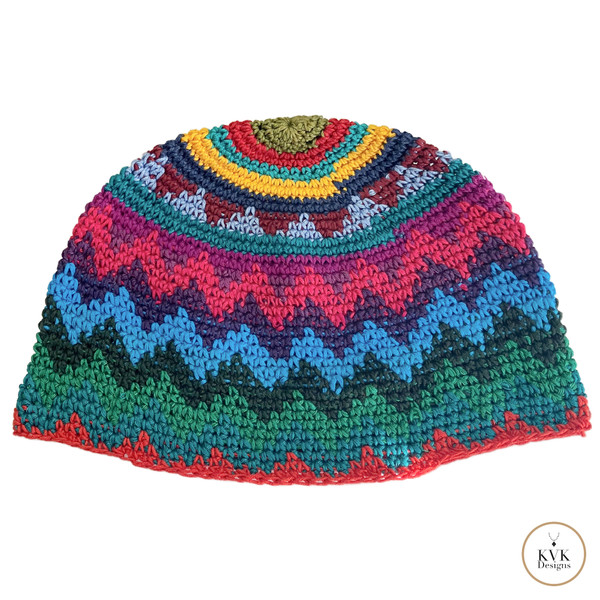 帽子 CLANE SOFT KNIT BEANIE Rainbow Zig Zag Kufi Skull Cap