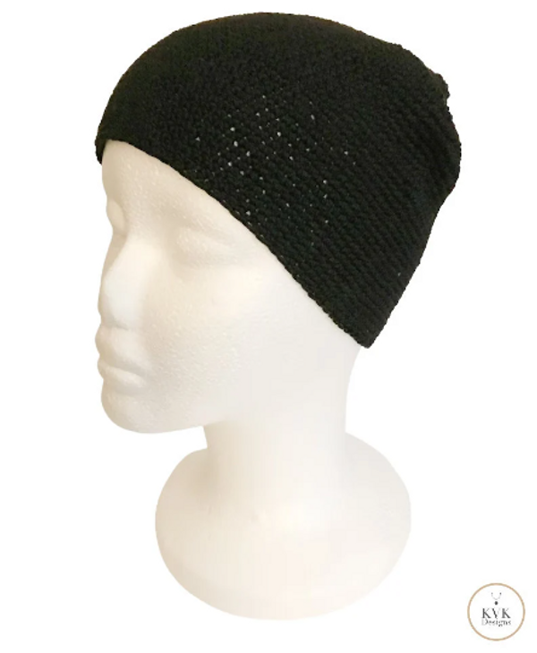 Black Kufi Skull Cap