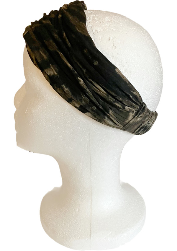 Black & Tan Tie Dye Headwrap Black & Tan Tie Dye Headwrap