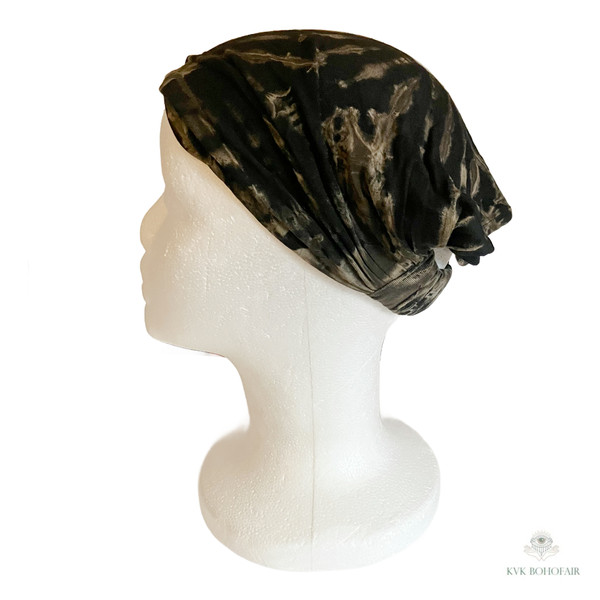 Black & Tan Tie Dye Headwrap Black & Tan Tie Dye Headwrap