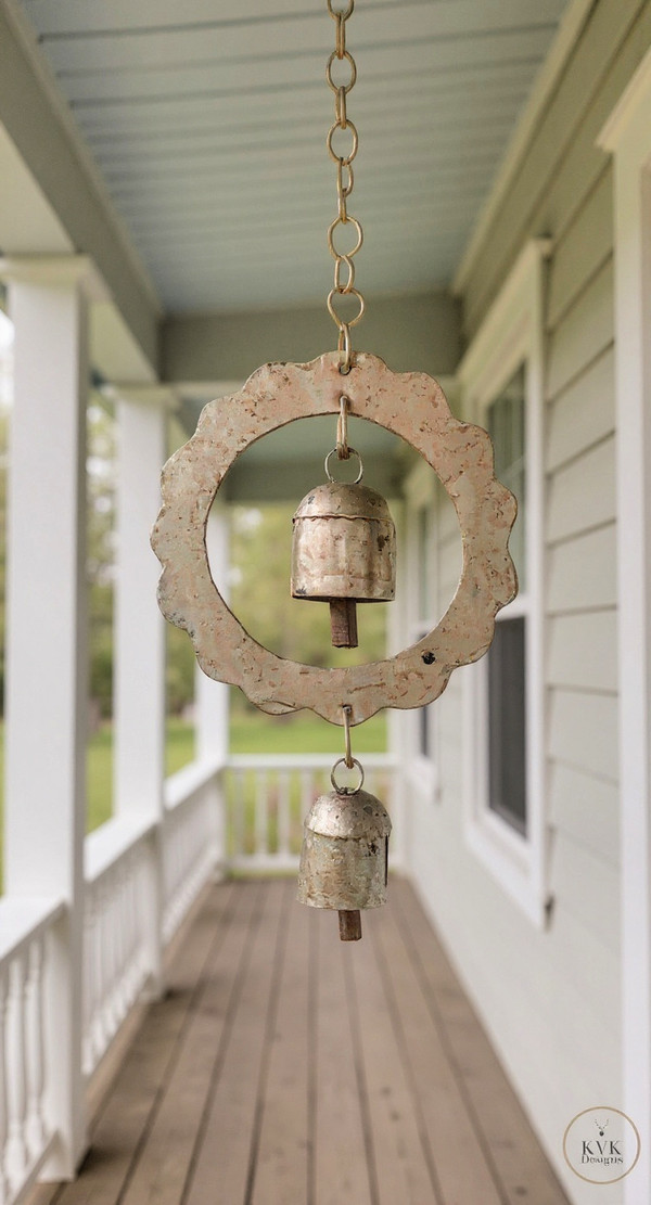 Double Bell Sun Wind Chime & Garden Decor
