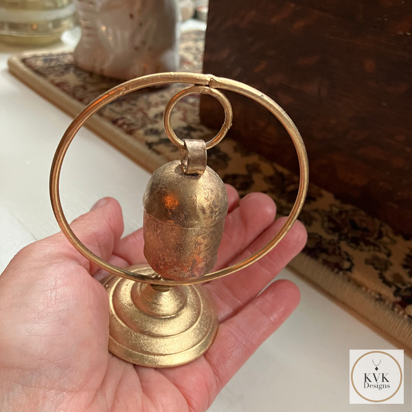 Hanging Zen Brass Bell on Stand, Chime