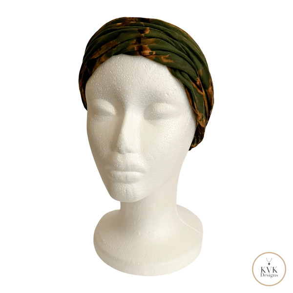 Green Tie Dye Head Wrap