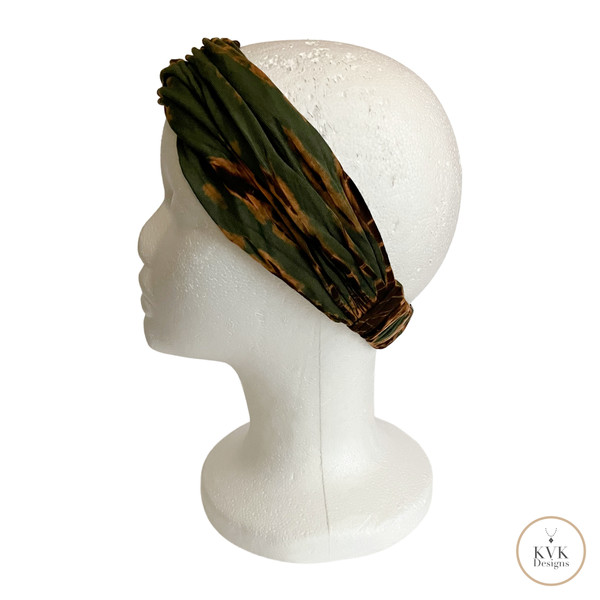 Green Tie Dye Head Wrap