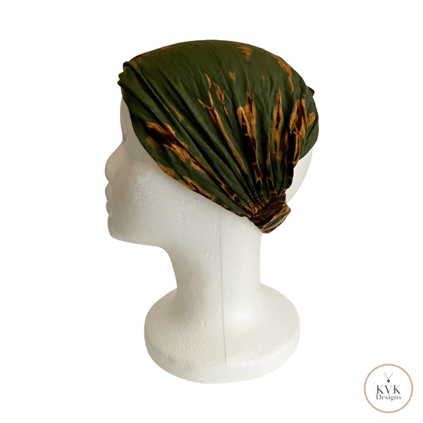 Green Tie Dye Head Wrap