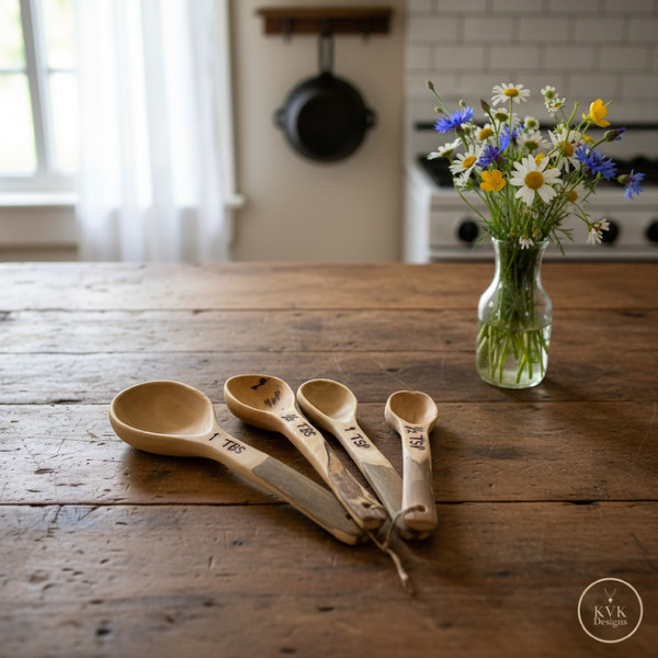 Coffee Root Measuring Spoons, Set of 4