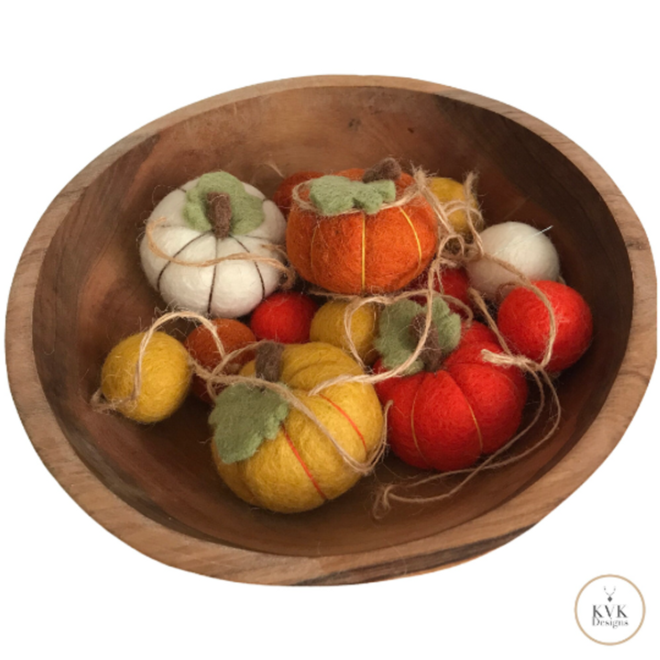 Pumpkin Felt Garland, Fall Décor