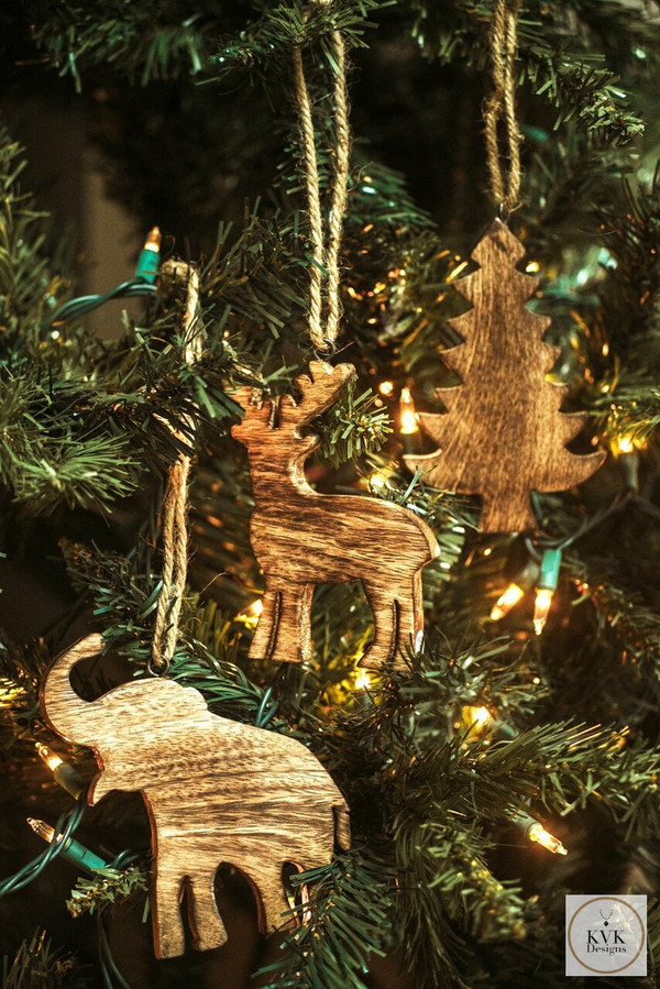 Wooden Christmas Tree Ornament