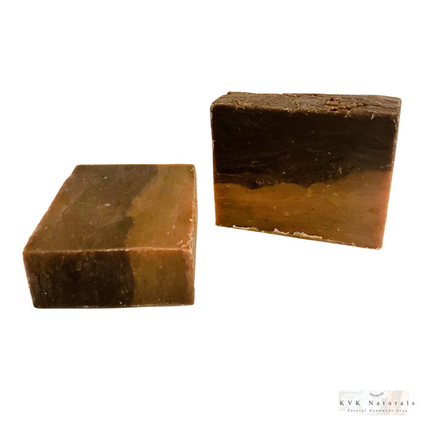Orange Chocolate Soap Bar on white background