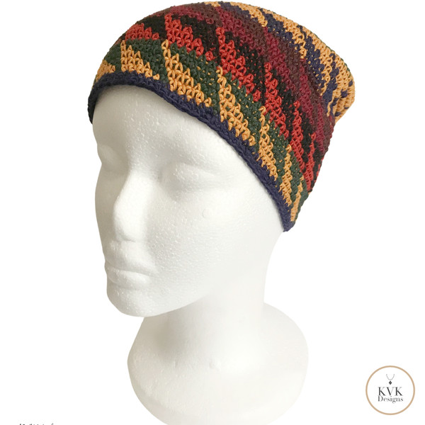 Earth Zig Zag Kufi Skull Cap  Earth Zig Zag Kufi Skull Cap