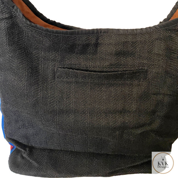 Boho Stripe Crossbody Bag - Back