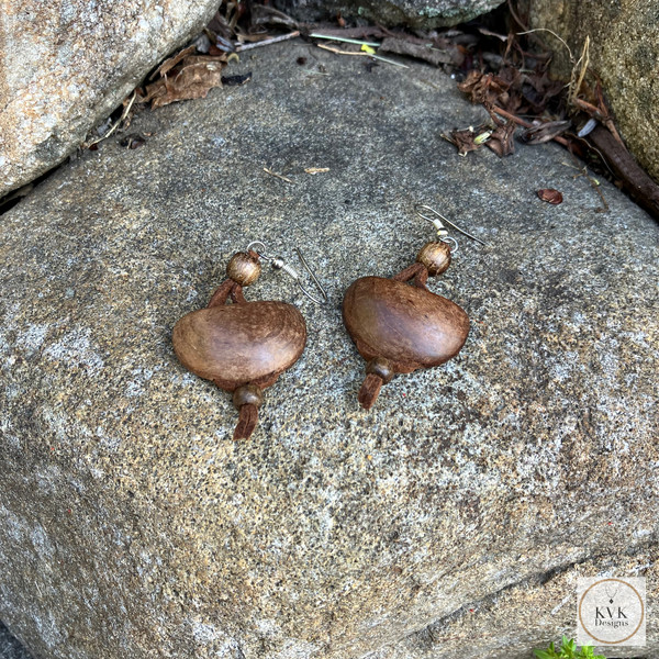 Dance with Druids Wood Earrings