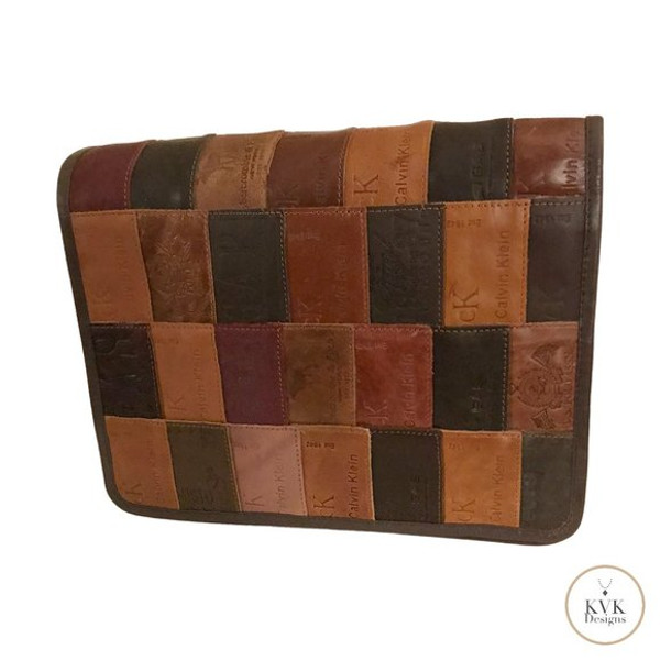 Small Patchwork Label Messenger Bag
