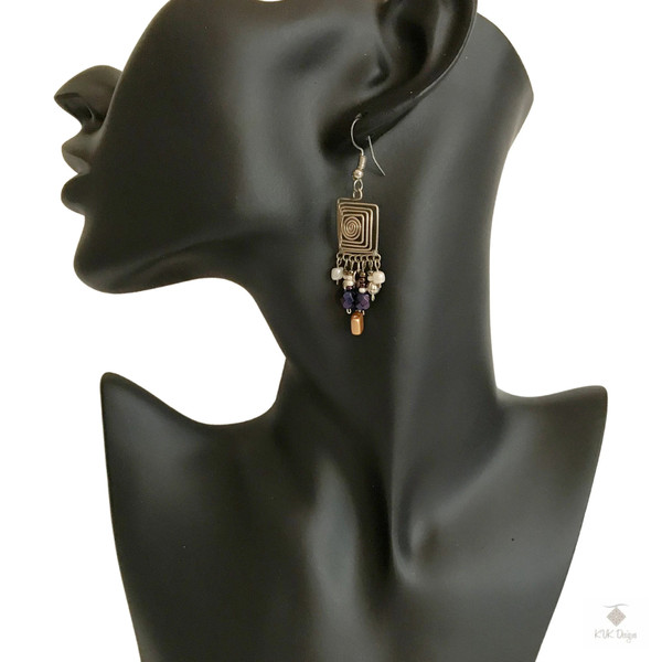 Handmade Wire and Beaded Earrings
