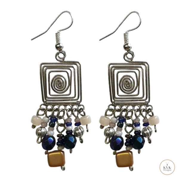 Handmade Wire and Beaded Earrings