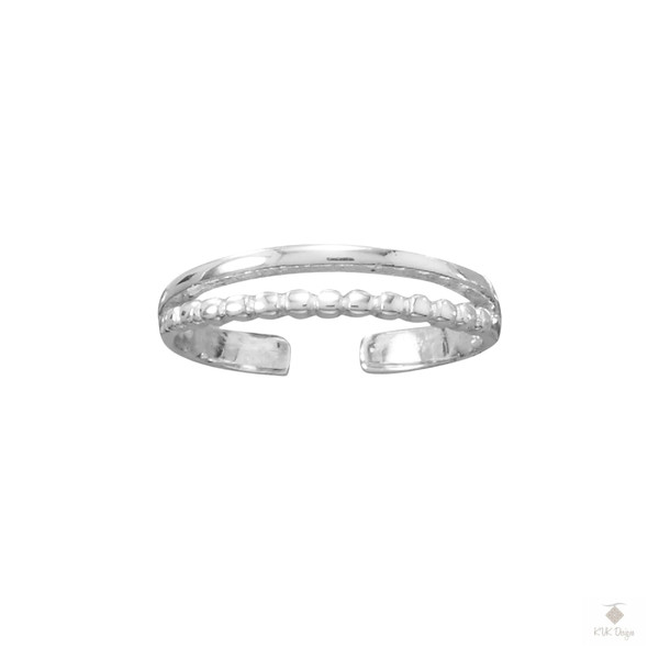 Sterling Silver Bead Band Toe Ring