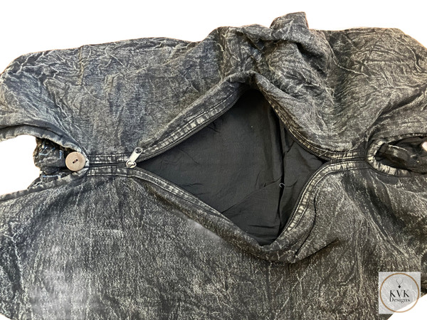 Boho Black Embroidered Hobo Bag