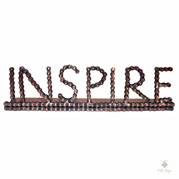 Unique Bike Chain Desk Art - INSPIRE Unique Bike Chain Desk Art - INSPIRE