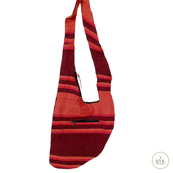 Vibrant Striped Crossbody Bag  - Beach Bag