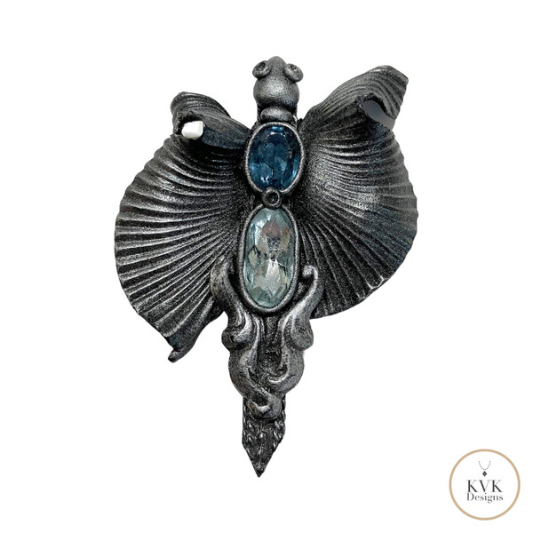 Gothic Dragonfly Brooch - Unique Vintage Insect Pin
