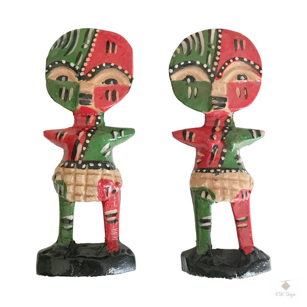 Hand Painted Fertility Dolls Set of 2 (Male & Female) Front side