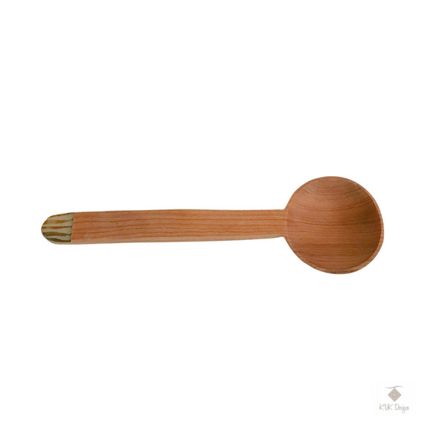 Olive Wood Coffee Scoop with Batik Handle
