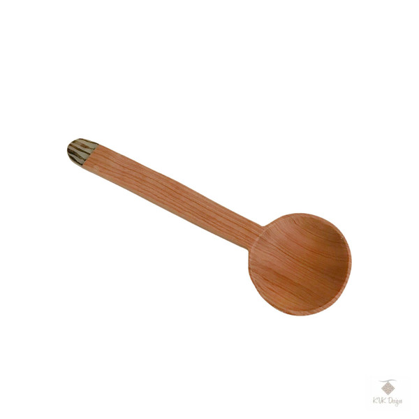 Olive Wood Coffee Scoop with Batik Handle