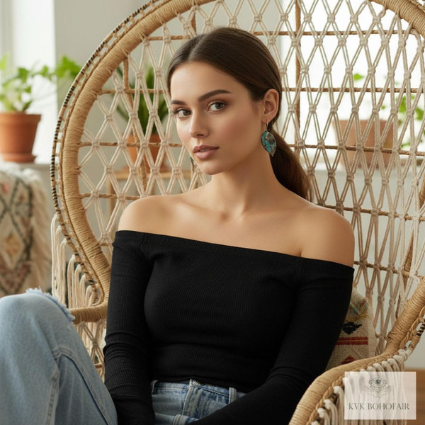 Handcrafted Patina Brass Leaf Earrings - Rustic Boho Style