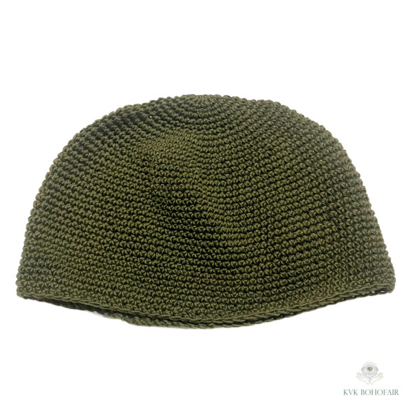 Olive Green Kufi Skull Cap