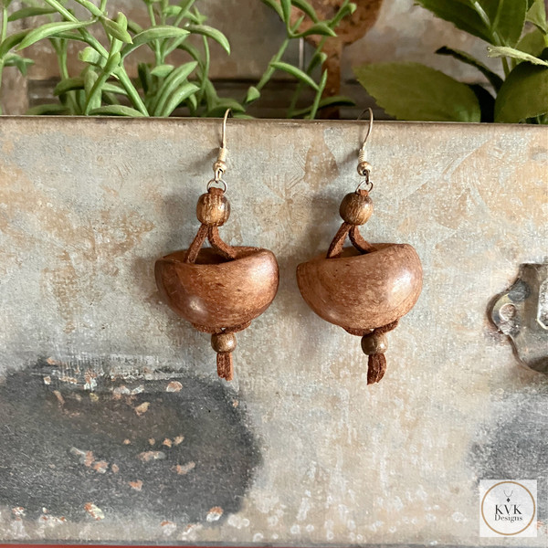 Dance with Druids Wood Earrings