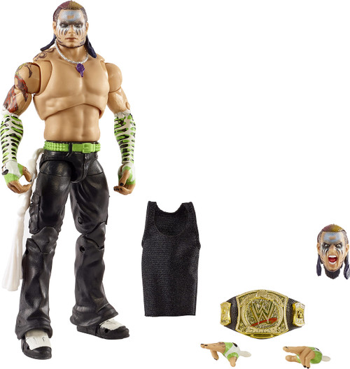 WWE Fan TakeOver Ultimate Edition Jeff Hardy Action Figure, 6-in, with Interchangeable Entrance Gear, WWE Championship, Extra Head & Swappable Hands for Ages 8 Years Old & Up [Amazon Exclusive]