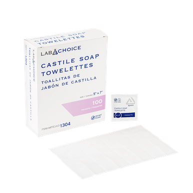 Dynarex 1304 Castile Soap Towelettes, 5" x 7", 1000/case