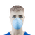 Dynarex ASTM Level 1 Molded Face Mask, Blue, 1000/case
