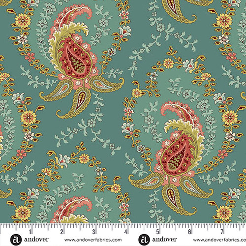 Secret Stash Favorites - Blue Willow Paisley Teal