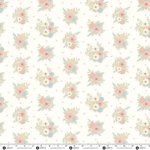 Backroad Blooms by The Quilted Cow Faded Corsage Buttercream