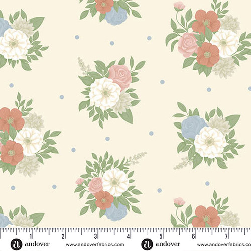 Backroad Blooms by The Quilted Cow Faded Corsage Pressed Linen