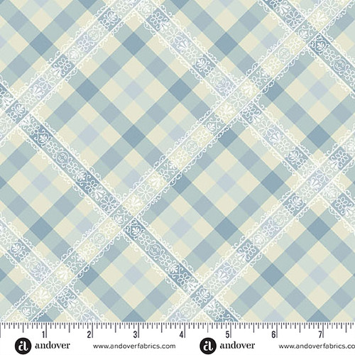 Backroad Blooms by The Quilted Cow Nana's Lace Cottage Blue