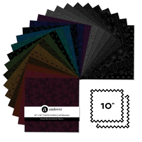 Simply Noir - 10 Inch Square - 42 Cuts Each